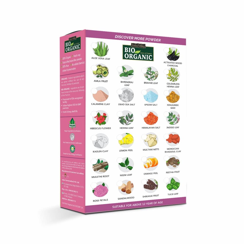 INDUS VALLEY 100% Organic Rose Petal Powder | Rosa indica - 100g*2 =200g