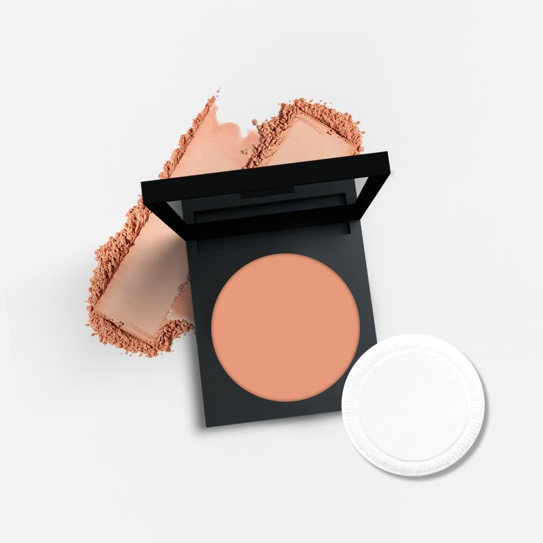 SOKU Wake Up to Make Up Matte Compact Powder with SPF & Castor Oil | Lightweight & Shine Control | Long Lasting| Conceals Imperfections, Provides Even Tone Complexion (Beige Nude 03) - 9 g