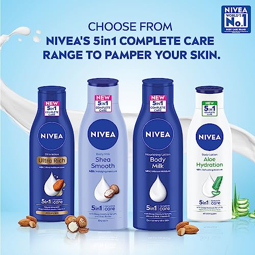 NIVEA Cocoa Nourish 200ml Body Lotion with Deep Moisture Serum| 48 H Moisturization | With Cocoa Butter & Coconut Oil | Non Greasy & Healthy Looking Skin |For Very Dry Skin (Pack of 2)