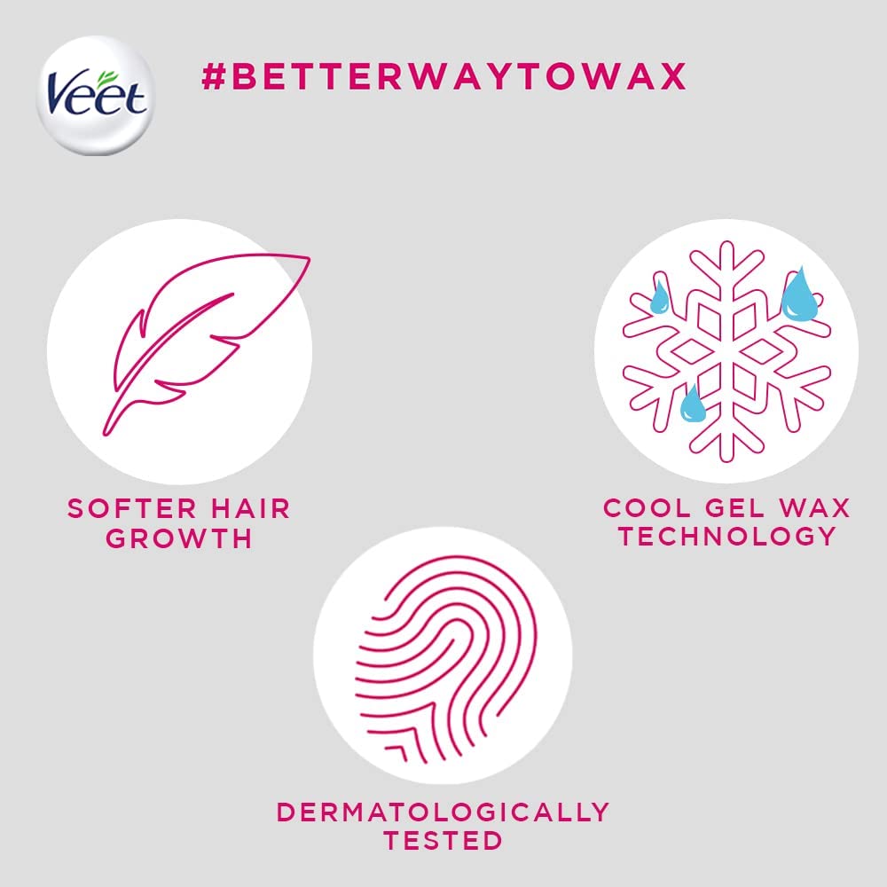 NIVEA Deodorant Roll On, Pearl & Beauty For Women 50ml + Veet Full Body Waxing Kit - Sensitive Skin (20 strips)