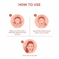 INDUS VALLEY Natural Rose Water/Skin Toner - Organic Gulab Jal- Chemical Free, Pack of 250 ml