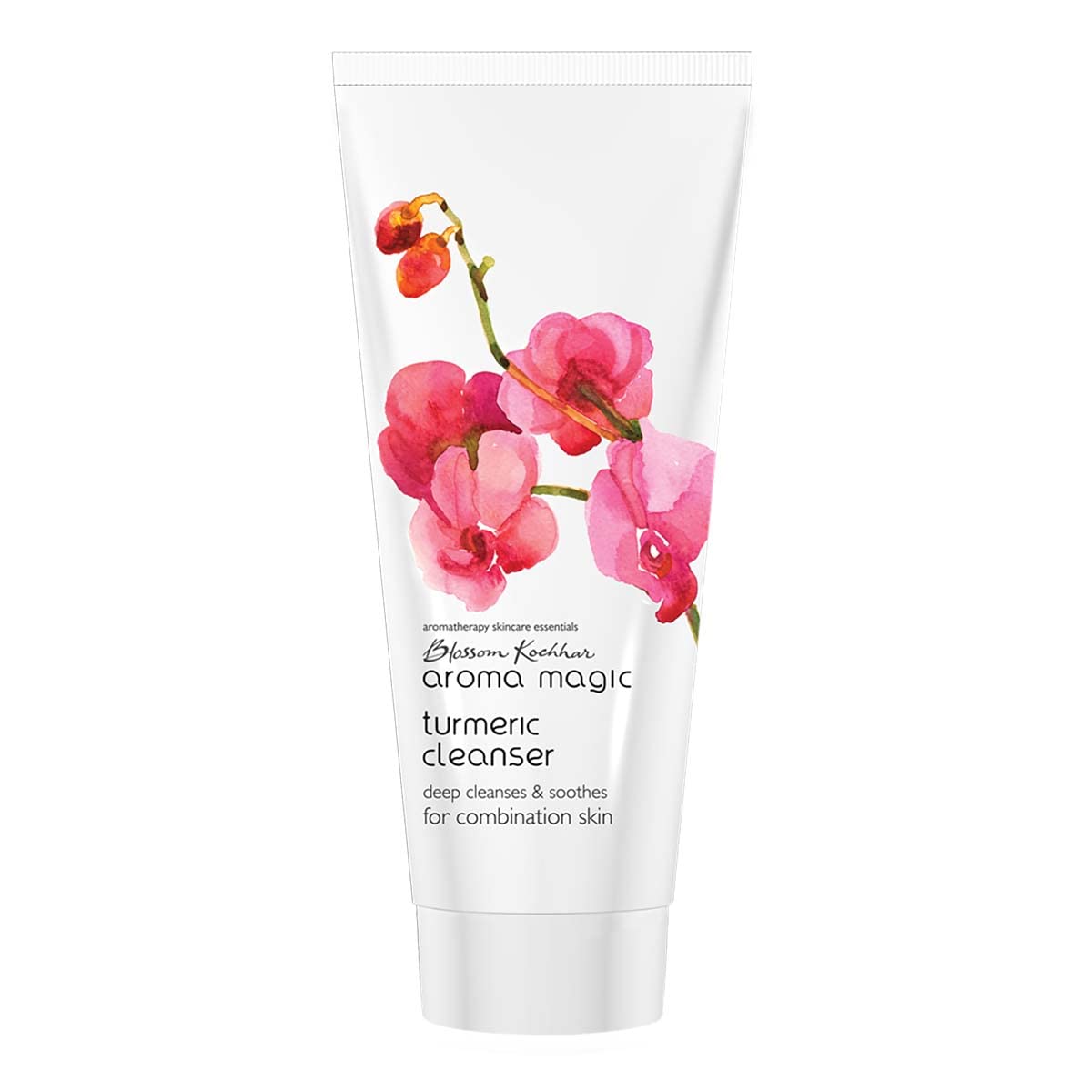 Aroma Magic Turmeric Cleanser | Deeply cleanses, hydrates, unclogs pores & soothes skin with Grapeseed, jojoba & ylang-ylang essential oils, Damask rose extracts | For Combination Skin - 100 gm