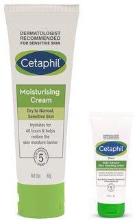 Cetaphil DAM Daily Advance Ultra Hydrating Lotion for Dry & Cetaphil Moisturising Cream for Face & Body