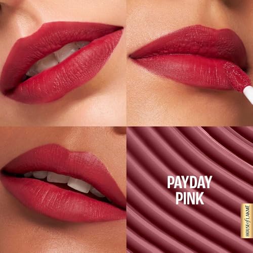 Lakmé 9to5 Liquid Lipstick, Hya Matte, with Hyaluronic Acid for hydrated lips, Payday Pink 3.6gm