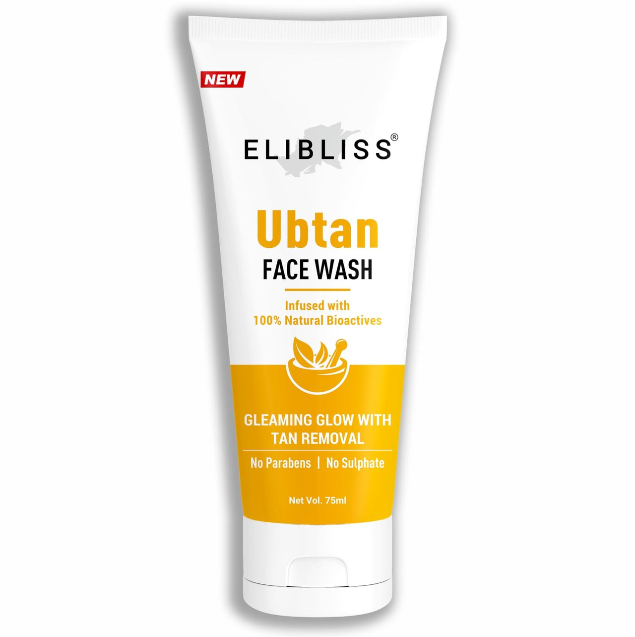 ELIBLISS Ubtan Natural Face Wash for All Skin Type with Turmeric & Saffron for Tan removal and Skin brightening