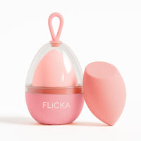 FLiCKA Beauty Blender With Case| Easy To Clean, Maintain & Store| Latex-Free Blender| Suitable for Sensitive Skin With Case For Women