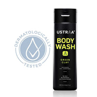 Ustraa Body Wash-Green Clay 250 ml | Intense Oil Control, Removes Excess Oil, No Post-Shower Dryness, Intense Foaming without Sulphates | Suitable for all Skin Types
