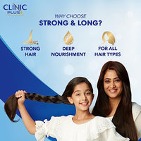 Clinic Plus Strong & Long Shampoo 355Ml, With Milk Proteins & Multivitamins For Healthy And Long Hair - Strengthening Shampoo For Hair Growth