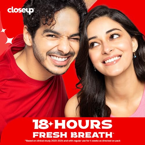 Close Up Toothpaste | Long lasting 18 Hours Of Fresh Breath & White Teeth - 600g (Pack of 4)