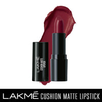 Lakmé Cushion Matte Lipstick, Burgundy Bloom, 4.5 g & Cushion Matte Lipstick, Plum Obsession, 4.5 g