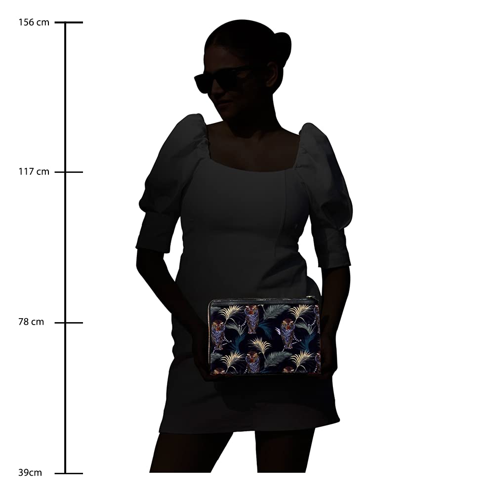 Colorbar Safari Small Flat Pouch II Large Main Compartment with Flexible Strap to Securely Hold Documents/Device II Outer Material Velvet Polyester II Inner Material Polyester