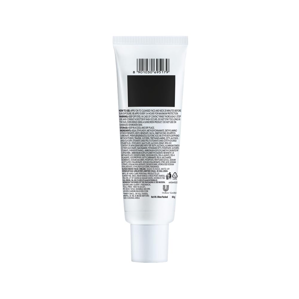 Novology SPF 50 PA++++ Hydrating Sheer Sunscreen With Niacinamide for Dry Skin| No White Cast, Non Sticky | 50 g