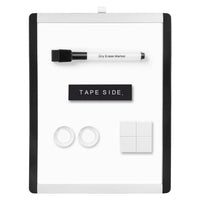 Basics Small Dry Erase Whiteboard, Magnetic White Board with Marker and Magnets - 8.5