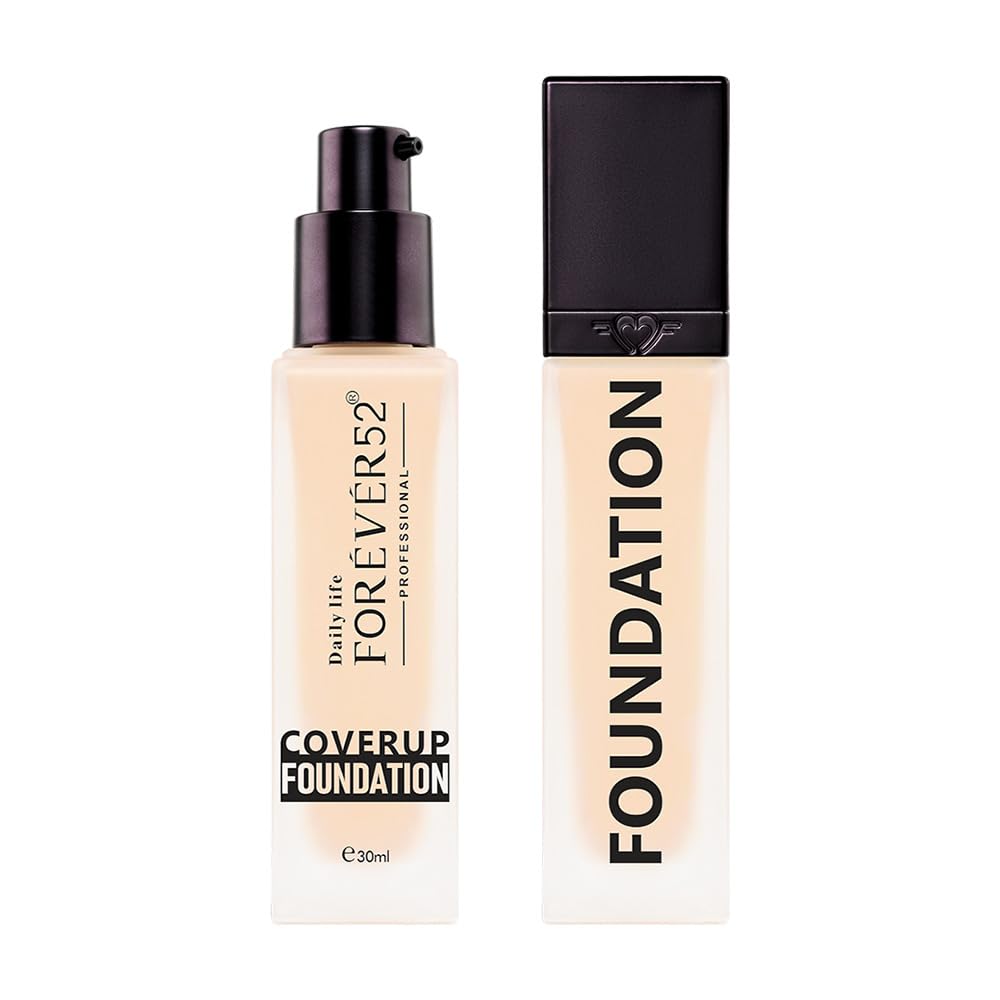 Forever52 Daily Life Coverup Foundation | Natural Matte Finish, Long-Lasting Full Coverage Liquid Foundation For All Skin Type(Caramel -10.3)