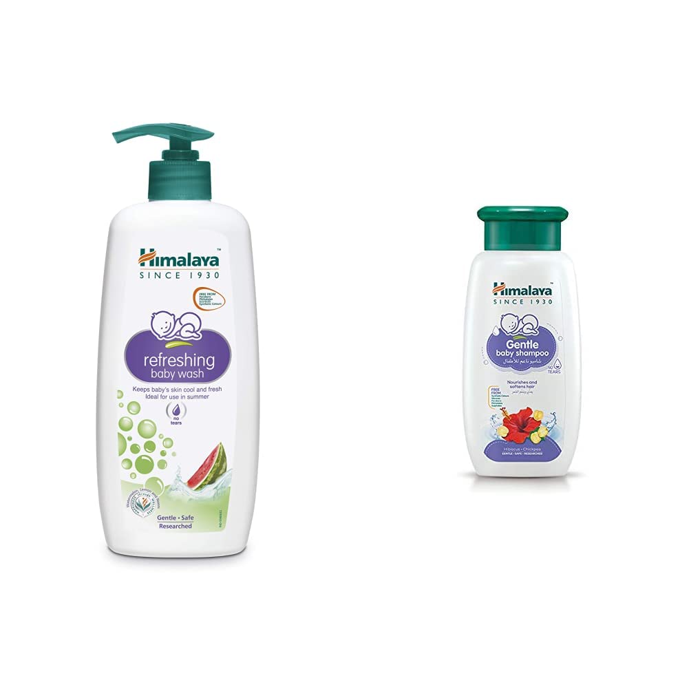 Himalaya Refreshing Baby Wash 400 ml & Himalaya Gentle Baby Shampoo (200ml)