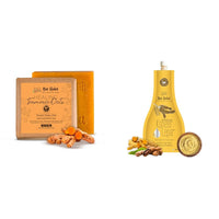 Nat Habit Cold Processed Turmeric Soap 125g & Tarmarind Kasturi Lepa - Face Pack 40g Combo For Detan & Skin Brightening