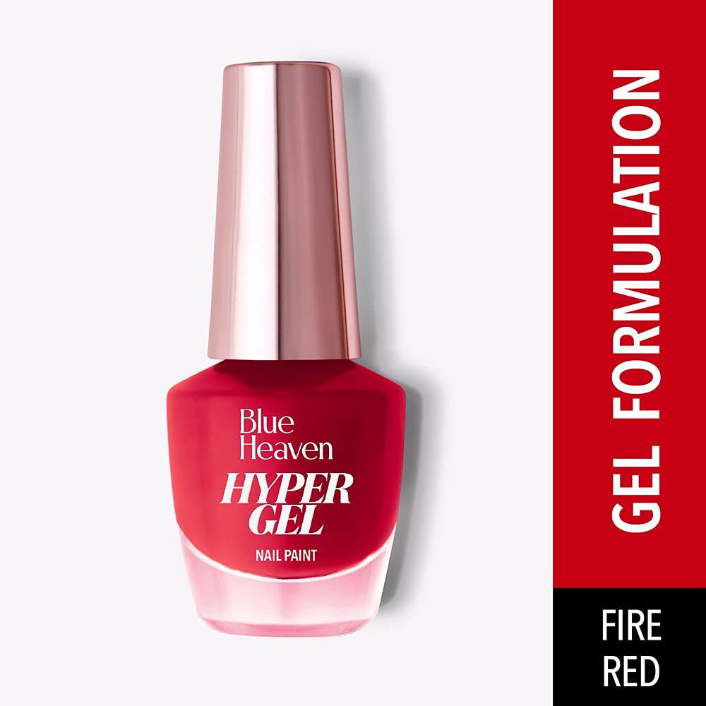 Blue Heaven Hypergel Glossy Finish Nailpaint - Fire Red, 502, 11Ml