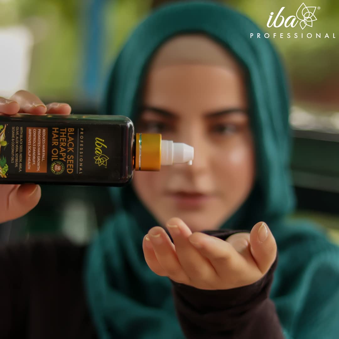 Iba Professional Black Seed Therapy Hair Oil - 240ml | Lightweight | Non-Sticky | Mineral Oil Free | Halal Certified & Vegan