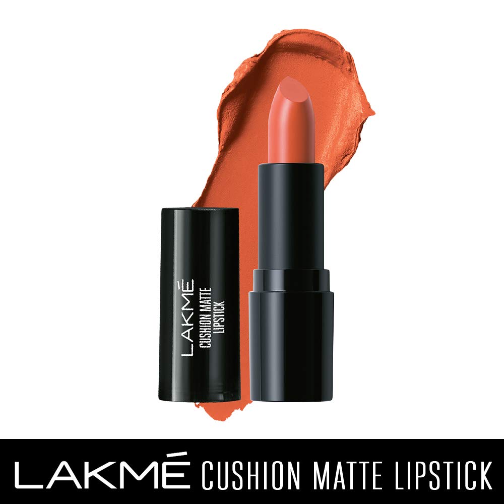 Lakmé Forever Matte Liquid Lip Colour, Orange Tango, 5.6 Ml & Cushion Matte Lipstick, Orange Blossom, 4.5 G