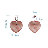 FASHEWELRY 50pcs Heart Shaped Stone Pendants Healing Chakra Crystal Gemstone Rock Charms Random Mixed Bulk for Valentine's  Day Gift Jewelry Making Hole: 2x7mm 1-Mixed Color-Heart-Random 50pcs