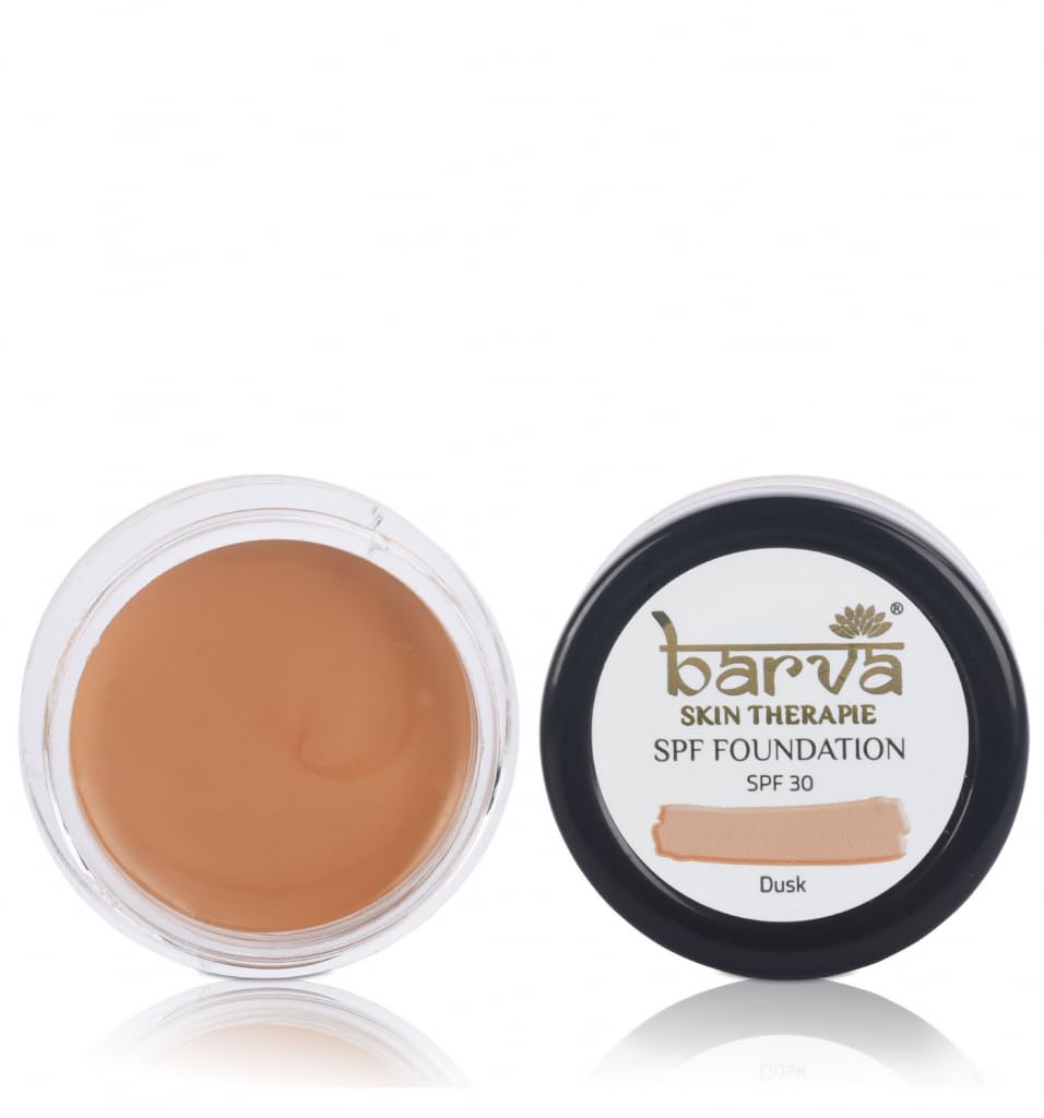 Barva SPF 50, 2 in 1 Cream Semi-Matte Foundation and Concealer, Perfect for Indian Skin Tones, 9g (Dusk)