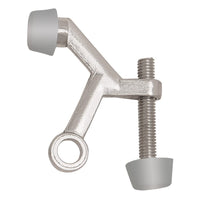 Design House 181784 Hinge Pin Door Stop Wall Protector with Rubber Tip Adjustable Door Stoppers, Satin Nickel, 10-Pack 10 Pack