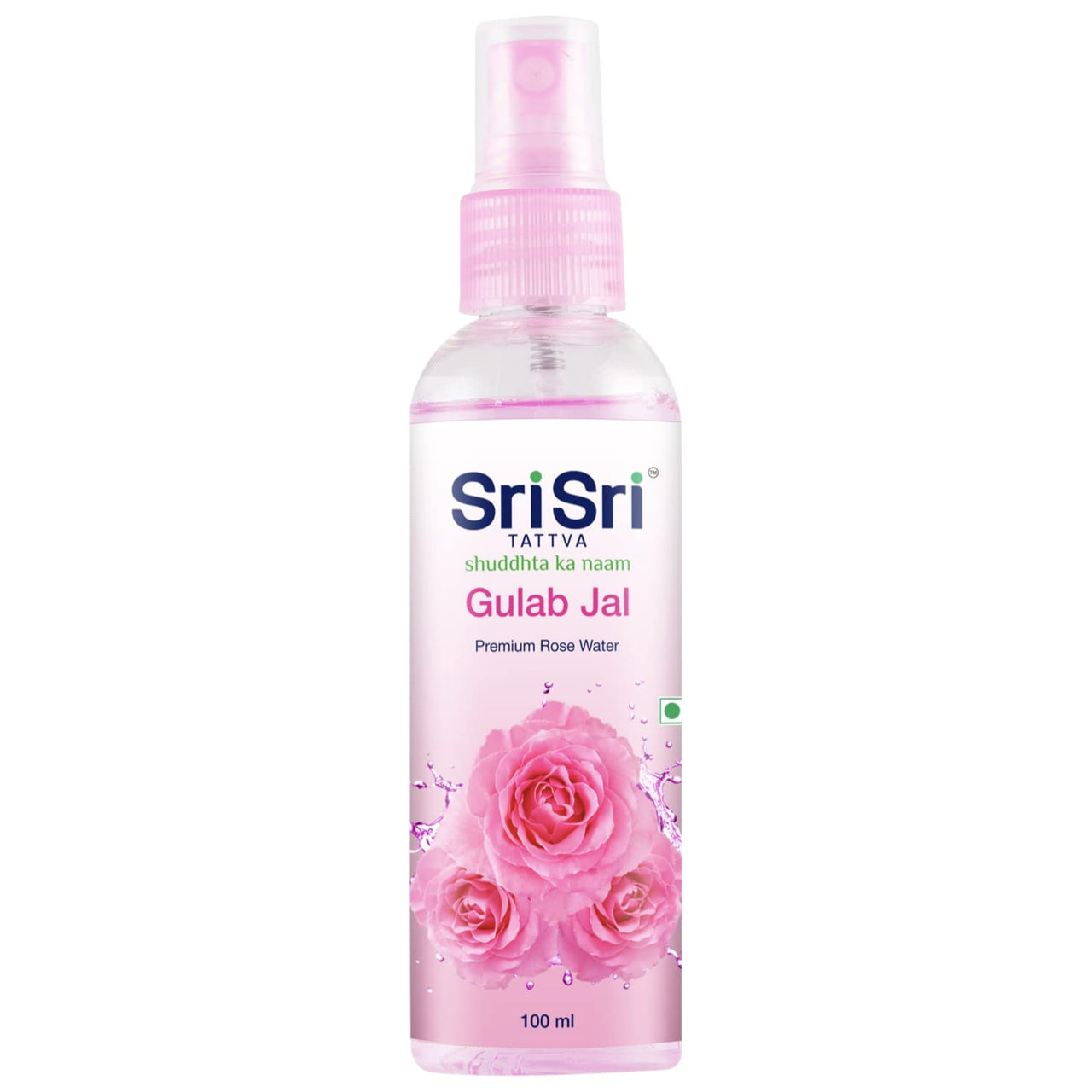 Sri Sri TATTVA shuddhta ka naam Gulab Jal Spray, 100ml (Pack of 4) - Pure Rose Water Mist for Hydrated, Glowing Skin - Premium Toner & Cleanser for Soft, Smooth Skin