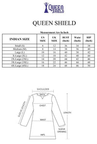 QUEEN SHIELD Women's  Knee Length Rayon Chikan-Kari KurtaKurti (QS_6631)