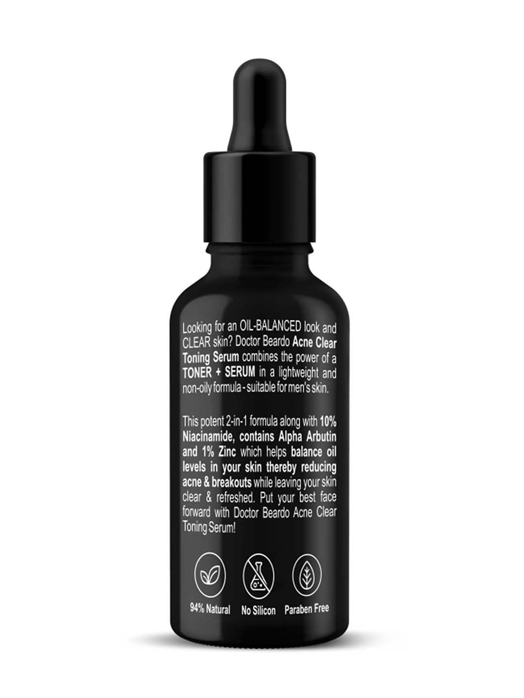 Beardo 2-in-1 Anti Acne Serum + Toner For Men, 30ml | Face Serum For Men | Acne Serum with AHA & Niacinamide | Reduces Pores & Acne Scars for Smooth Skin