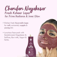 Nat Habit Hair Mask & Face Pack Combo Crushed Tri-Leaf NutriMask & Chandan Nagakesar Lepa For Men & Women Hairfall Control & Glowing Skin, Suitable For All Skin & Hair Types (Combo Pack of 3)