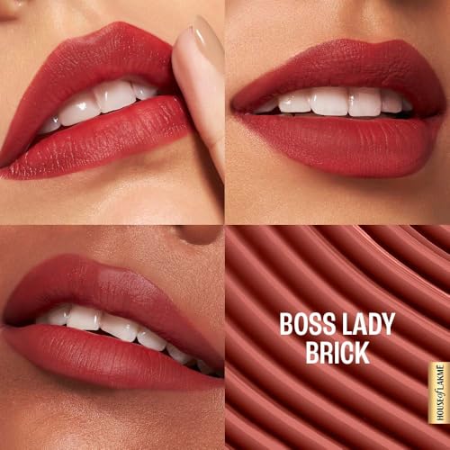 Lakmé 9to5 Liquid Lipstick, Hya Matte, with Hyaluronic Acid for hydrated lips, Boss Lady Brick 3.6gm
