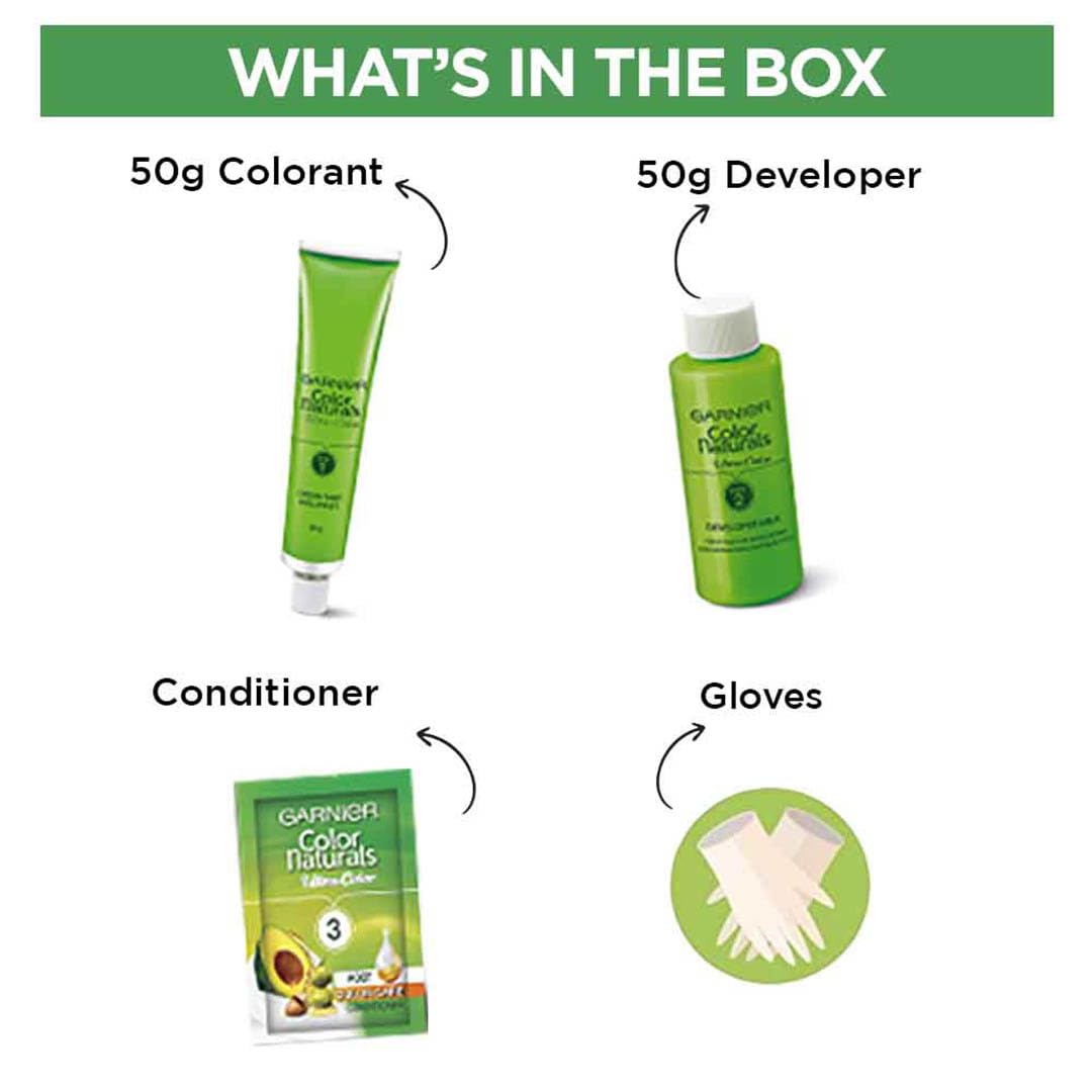 Garnier, Hair Colouring Creme, Long-lasting Colour, Smoothness & Shine, Color Naturals, Shade: 7.3 Golden Brown, 55ml + 50g