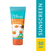 Olivia Sunscreen SPF 40 with UVA, UVB Protection | SPF 50 Sunscreen for Oily Skin | No White Cast | Ultra Protect++ Sun Screen for Combination Skin | Face & Body Lotion for Men & Women | 50g