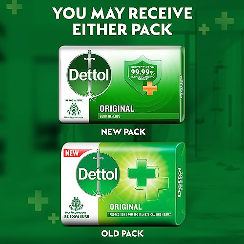 Dettol Original Germ Protection Bathing Soap Bar (750gm) | Kills 99.99% germs, 150 - Pack of 5 (packaging may vary)