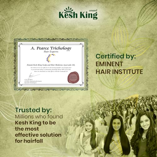 Kesh King Ayurvedic Oil for Hair Fall Control | Reduces Hairfall and Supports New Hair Growth | 21 Ayurvedic Herbs | 300ml