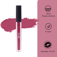 Bloom Beauty Liquid Lipstick, Velvet Matte Finish, Lightweight & Hydrating | Long-Lasting Wear, Wild Berry