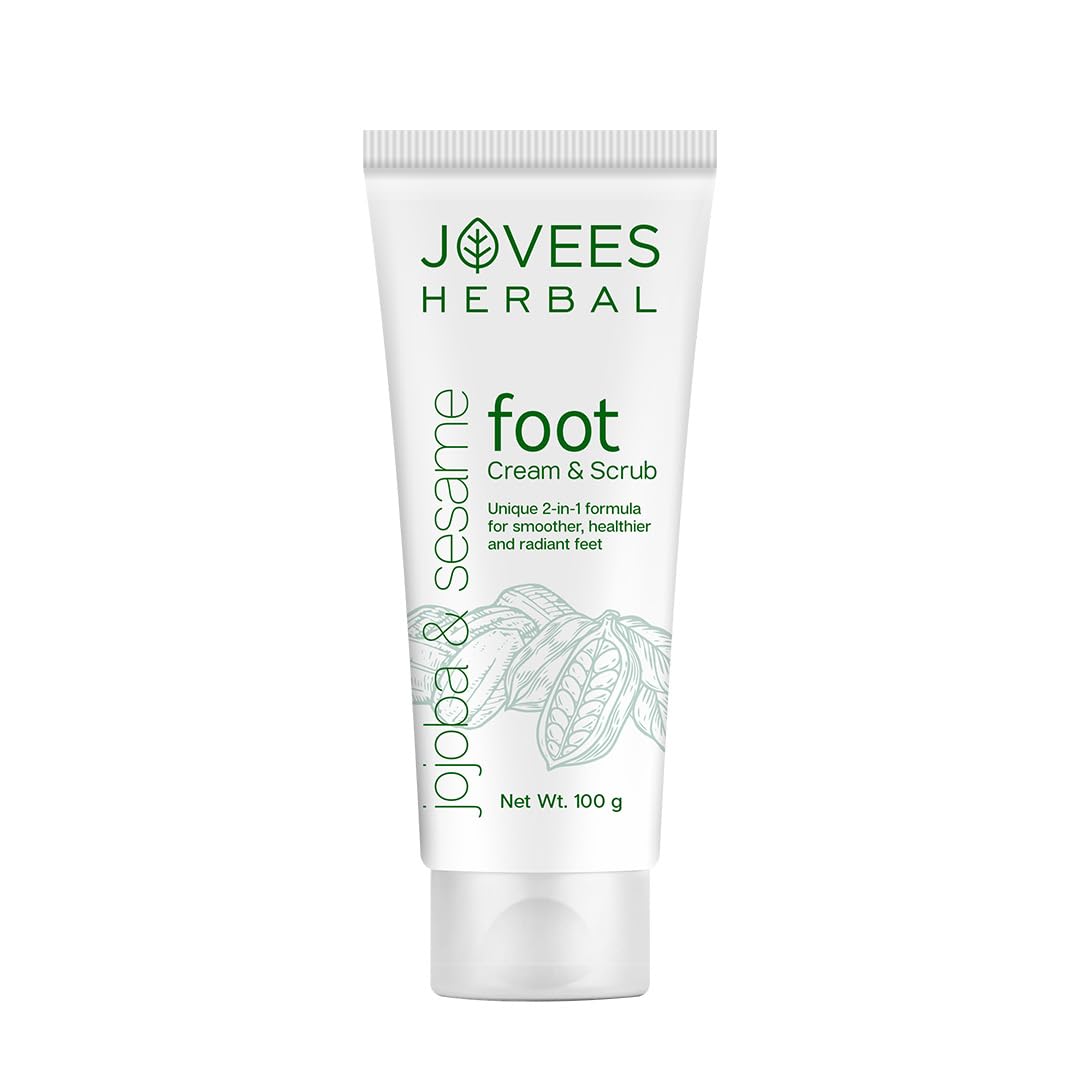 Jovees Herbal Shea Butter Moisturizer For Reduces Skin Inflammation & Restores Hydration And Foot Care Cream & scrub |Unique 2-in-1 Formula | Hydrates & Prevents Cracked Heels