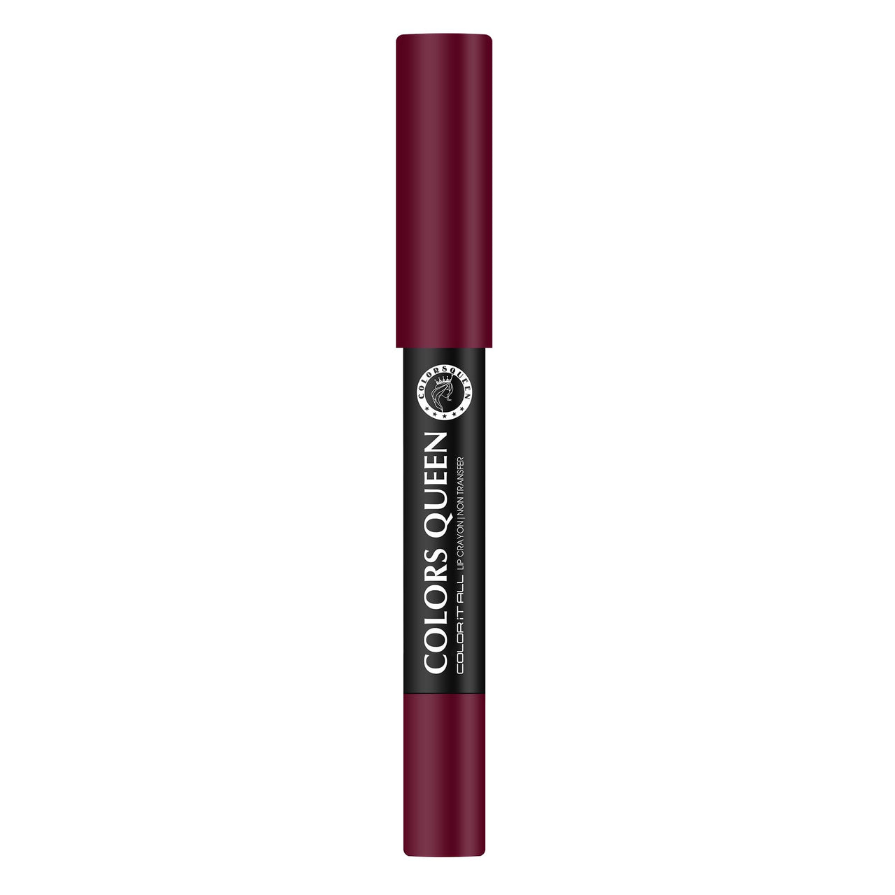 Colors Queen Color It All Lip Crayon Lipstick with Sharpener | Creamy Matte Finish | Smudge Proof & Waterproof | Long Lasting Crayon Lipstick for Women Last Upto 18 Hours (Murphy Wine,3.5g)