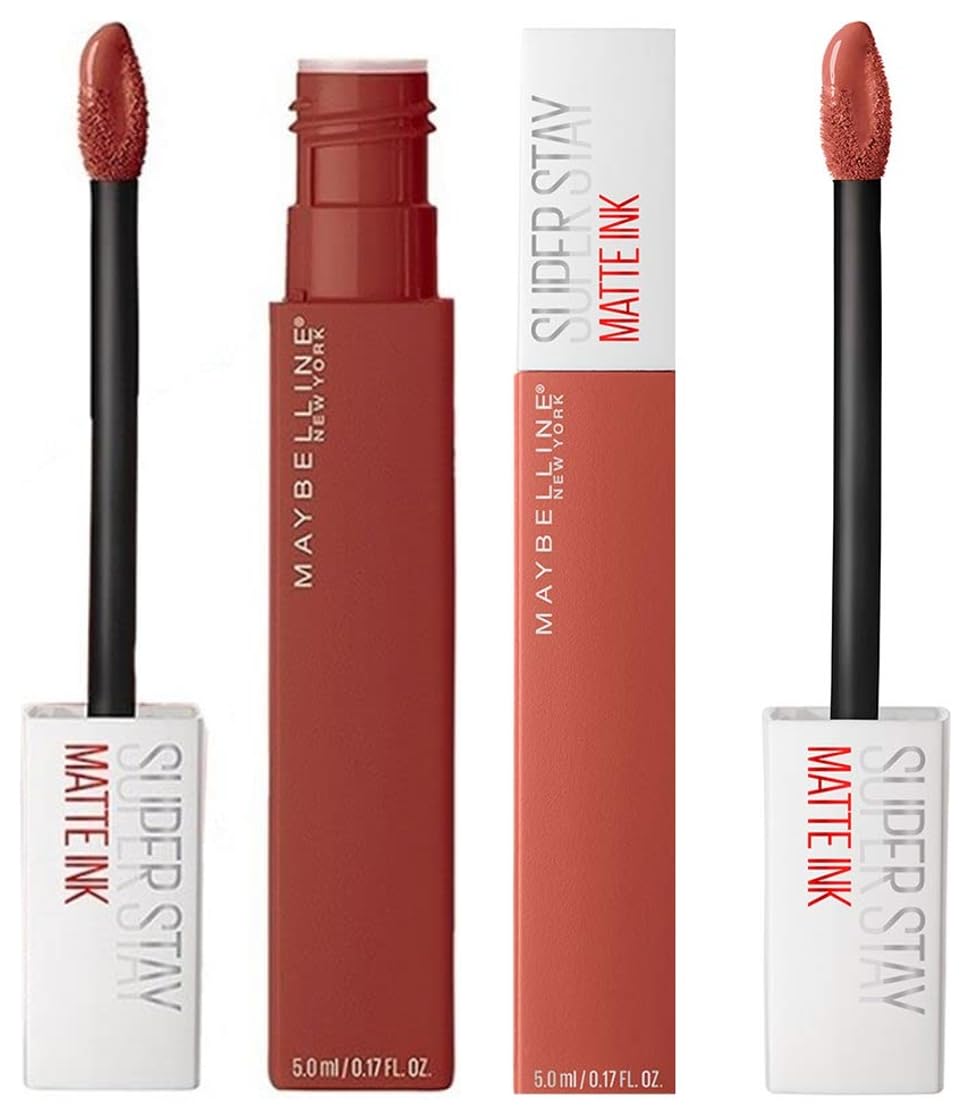 Maybelline New York Super Stay Matte Ink Liquid Lipstick, 70 Amazonian, 5g & New York Super Stay Matte Ink Liquid Lipstick, Seeker, 5g