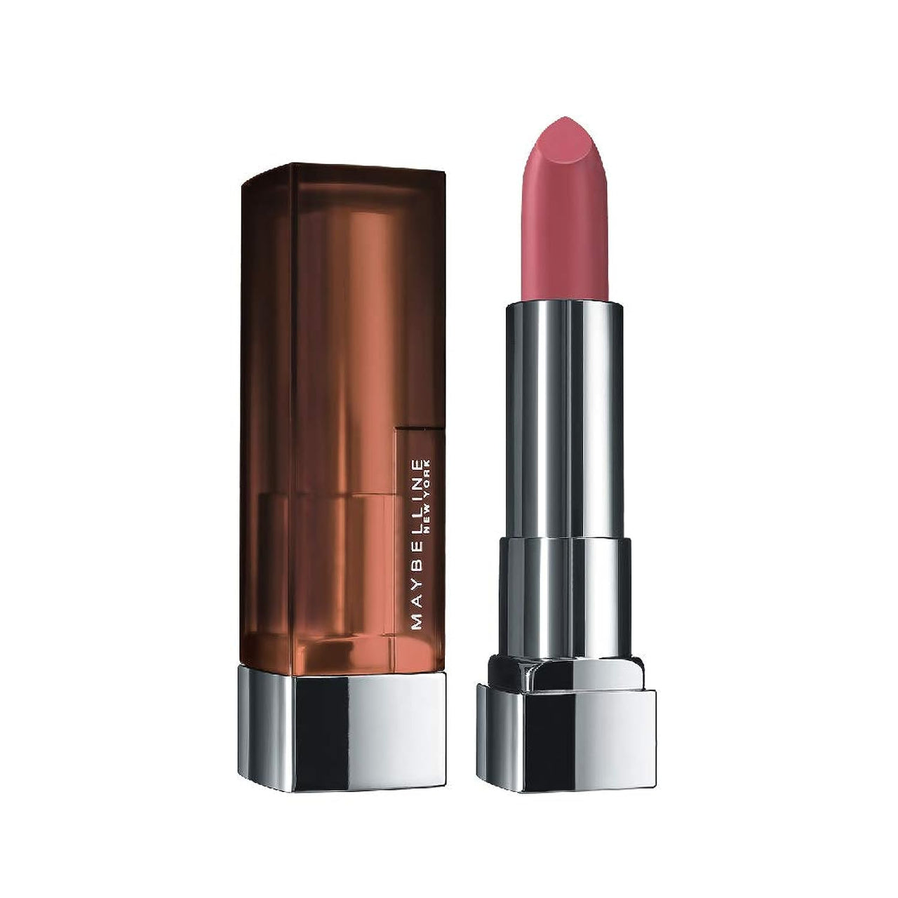 Maybelline New York Eyeliner, Intense Eyeliner, Black & Maybelline New York Matte Lipstick, Intense Colour, Keeps Lips Moisturised, 660 Touch of Spice, Color Sensational Creamy Matte Lipstick, 3.9g