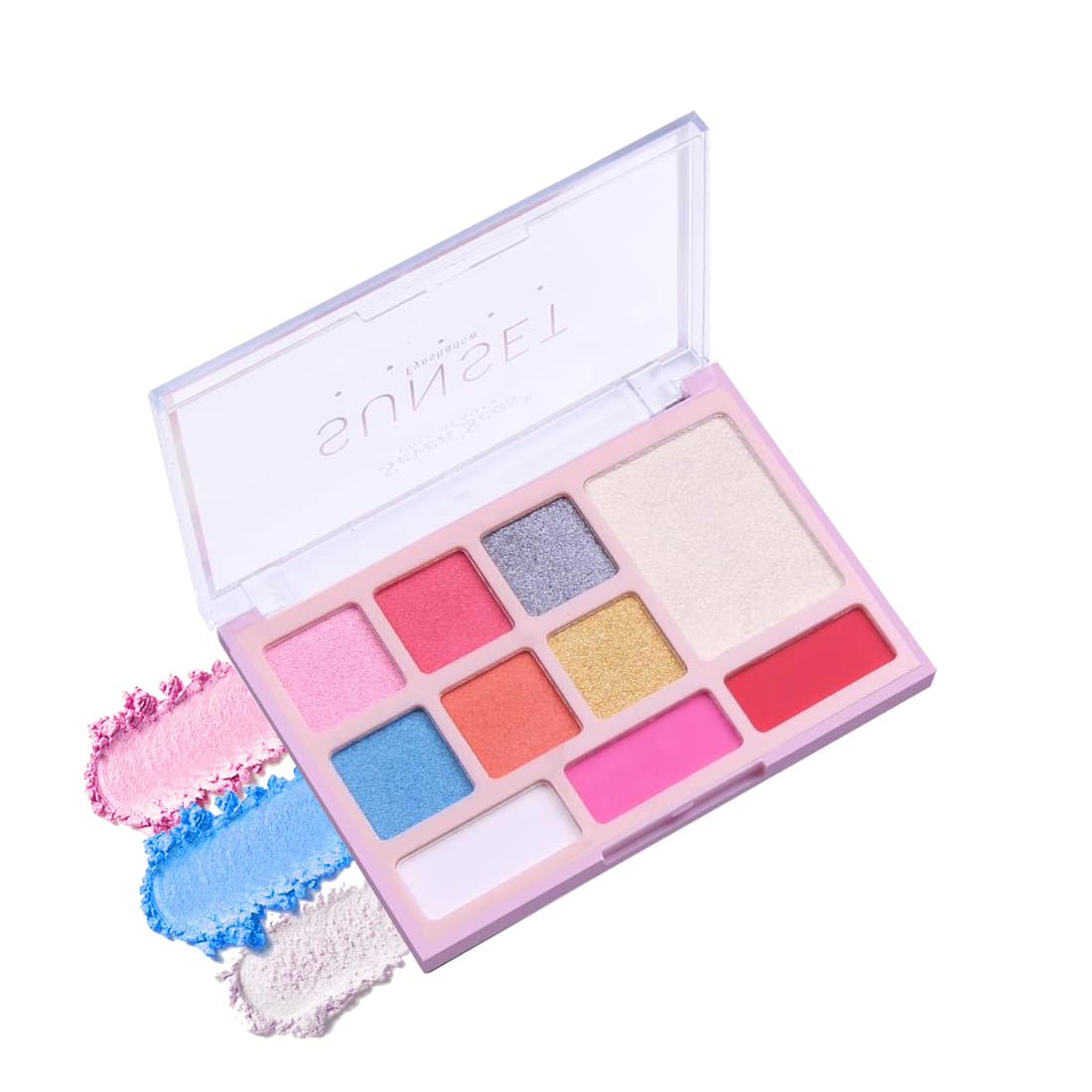 Seven Seas Sunset 10 Pigmented Colors Eyeshadow Palette| Long Wearing And Easily Blendable Eye Makeup Palette | Multicolor - 24.4Gm | Matte,Shimmery & Metallic Finish (Natural)