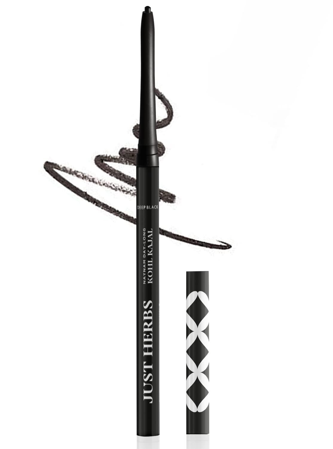 Just Herbs 8 In 1 Herbal Metallic stick-Shimmery Finish - 12Gm& Retractable 2 In 1 Herbal Eyeliner + Kajal stick- Black 0.3G Combo