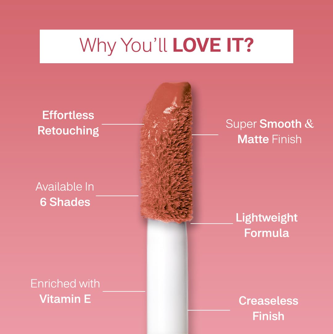 FLiCKA R U Ready 06 Oatmeal - Soft Beige Liquid Lipstick for a Smooth, Natural Look | Long-Lasting & Transfer-Proof Formula | 5ml | Lightweight, Non-Cakey, Hydrating