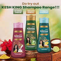 Kesh King Ayurvedic Anti Hairfall Shampoo Reduces Hairfall 21 Natural Ingredients With The Goodness Of Aloe Vera, Bhringraja And Amla For Silky, Shiney, Smooth Hair, 340Ml