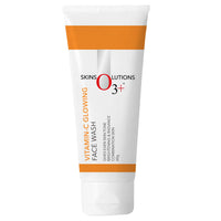 O3+ Vitamin C Face Wash Glow For Daily Brightening & Gentle Cleansing 60g & O3+ ALPHA MEN Acno D-TAN Scrub With Hyaluronic & Mint 50g - Detan Scrub for TAN removal Combo