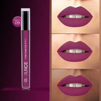 JUICE Matte Lipstick with Goodness of Bio Retinol, Moisturising lock technology, SPF 15 Waterproof & Long Lasting Magenta Hue M09