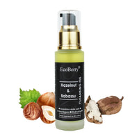 EcoBerry Hazelnut & Babassu Cleansing Oil For Dry Skin, Astringent, Increases Collagen production, Protects Against UV, Non-greasy, Natural & Handmade, Mineral Oil Free, Preservative Free, Vegan