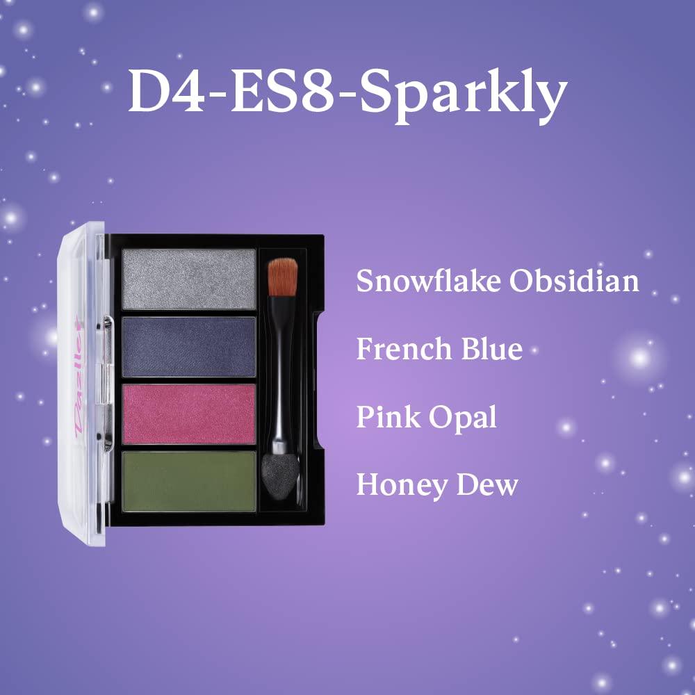 DAZLLER Mystical Magic Eyeshadow Palette Powder - Mini, 4G, D4-Es8, Lightweight, Even Blending, Rich Pigments, Vibrant Hues, Multicolor, Shimmery Finish