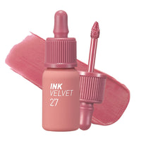 Peripera Ink the Velvet Lip Tint | High Pigment Color, Longwear, Weightless, Not Animal Tested, Gluten-Free, Paraben-Free (027 Strawberry Nude) Pack of 1
