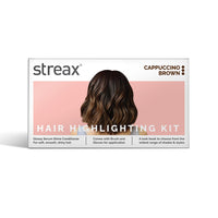 Streax Mini Highlight Kit, Cappuccino Brown, Brown Hair Colour I For Women | Rich, Vibrant, Easy To Use, Diy Application, 75 Gram, 1 Count